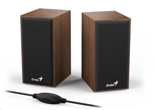 Reproduktory GENIUS SP-HF180,  2.0,  6W,  drevený,  hnedý1