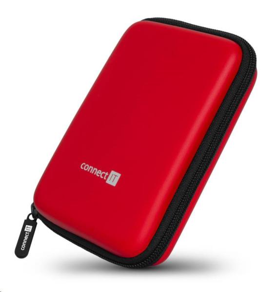 CONNECT IT HardShellProtect tvrdé ochranné puzdro pre 2, 5" HDD,  červené