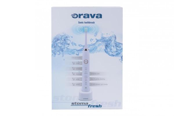 Orava Stomafresh sonický zubní kartáček,  5 režimů,  cestovní pouzdro,  časovač,  bílá7