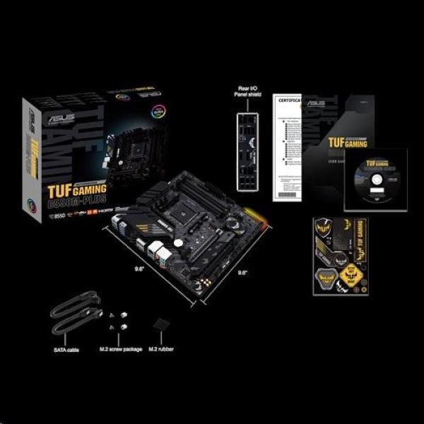ASUS MB Sc AM4 TUF GAMING B550M-PLUS,  AMD B550,  4xDDR4,  1xDP,  1xHDMI,  mATX3