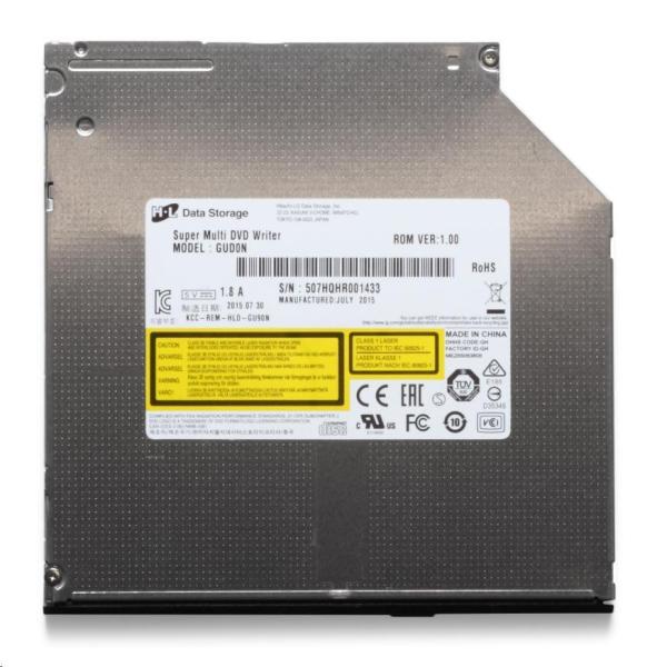 HITACHI LG - interná mechanika DVD-W/ CD-RW/ DVD±R/ ±RW/ RAM/ M-DISC GUD1N,  Slim,  9.5 mm zásobník,  čierny,  voľne ložený bez 5