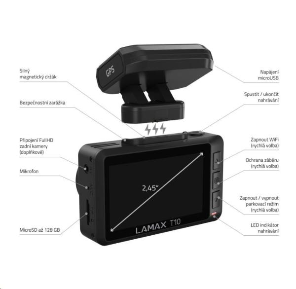 LAMAX T10 4K GPS (s hlášením radarů)4