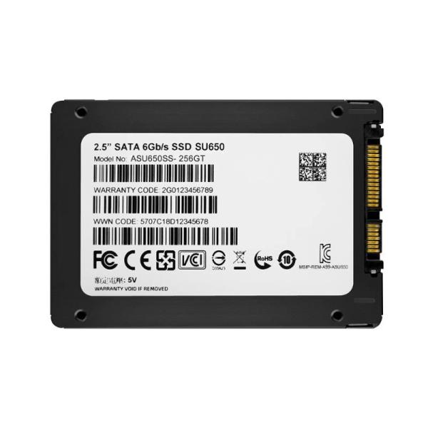 ADATA SSD 256GB Ultimate SU650SS 2, 5" SATA III 6Gb/ s (R:520/  W:450MB/ s)3