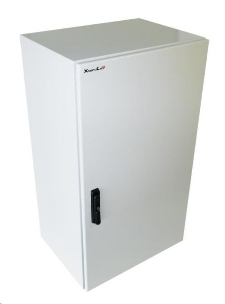XtendLan 19" venkovní vodotěsný rozvaděč 22U 600x600,  krytí IP55,  nosnost 65kg,  3-bodový zámek,  šedý