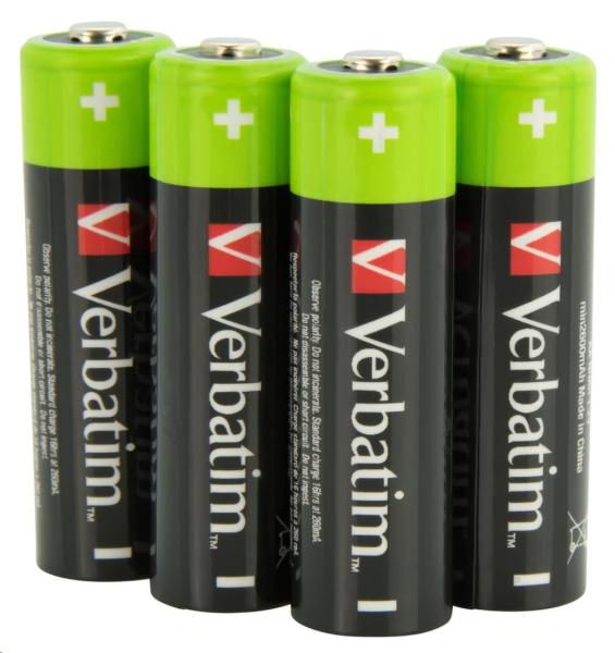 VERBATIM Nabíjecí baterie AA Premium 4-Pack  2500 mAh2