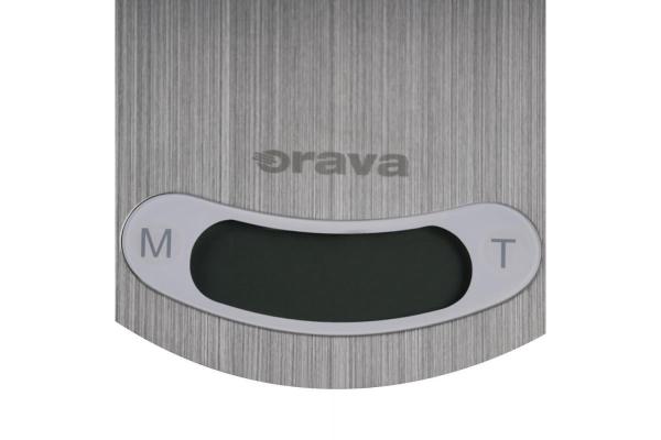 ORAVA EV-15 digitální kuchyňská váha,  nerezová,  LCD displej,  funkce TARE,  přesnost 1 g2