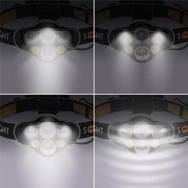 Solight LED čelová nabíjecí svítilna,  550lm,  Li-Ion,  USB8