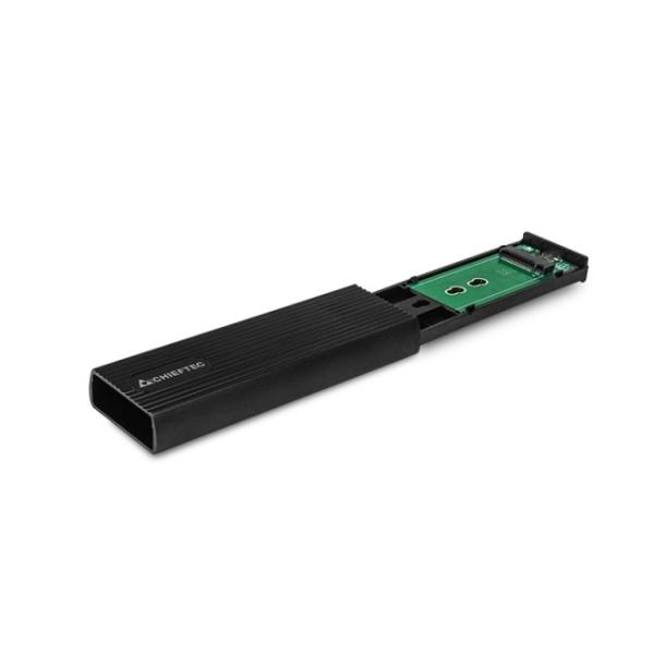 Vonkajší rám CHIEFTEC pre M.2 PCIe NVMe/ S-ata SSD Enclosure Tool-Less,  s konektorom USB typu C,  čierna3