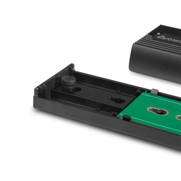 Vonkajší rám CHIEFTEC pre M.2 PCIe NVMe/ S-ata SSD Enclosure Tool-Less,  s konektorom USB typu C,  čierna4