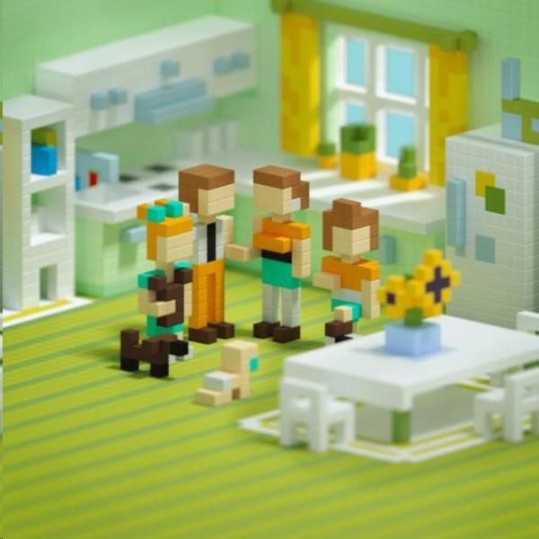 PIXIO Happy Family magnetická stavebnice4