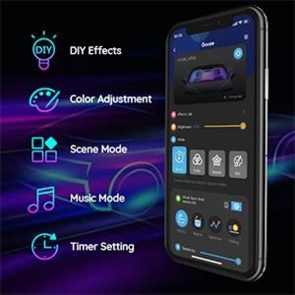 Govee Smart LED pásky do auta - RGBIC3