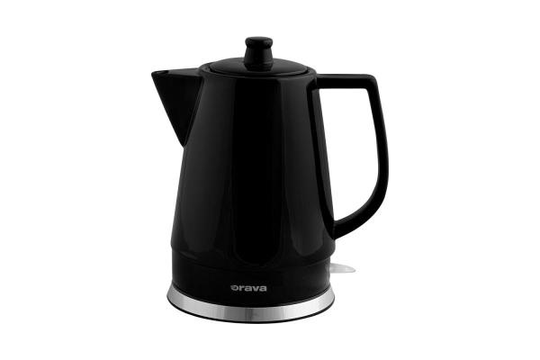 Orava VK-3813 B rychlovarná konvice,  1500 W,  1.5 l,  kermická,  automatické vypnutí,  černá