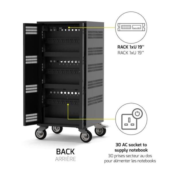 PORT nabíjecí skříňka pro 30 notebooků + 1 Rack U19",  černá-béžová4