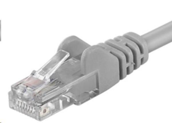 PremiumCord Patch kabel UTP RJ45-RJ45 CAT6 0.1m šedá