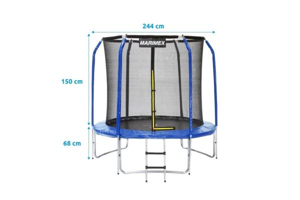 Marimex Standard trampolína 244 cm + ochranná síť + schůdky ZDARMA1