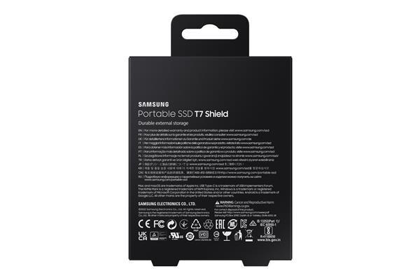 Samsung Externí SSD disk T7 Shield - 4 TB - voděodolný,  prachuvzdorný,  odolný pádu ze 3m,  USB3.2 Gen2, stupen krytí IP654