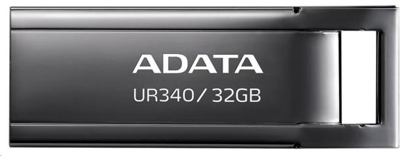 ADATA Flash Disk 32GB UR340,  USB 3.2 Dash Drive,  kov lesklá černá