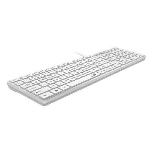 GENIUS klávesnice Slimstar 126/  Drátová/  USB/  bílá/  CZ+SK layout/  SmartGenius App0