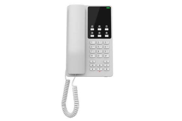 Grandstream GHP620W,  hotelový VoIP telefon,  2 linky,  2 SIP účty,  Wi-Fi,  HD Audio,  3 cestná konference,  Bílý