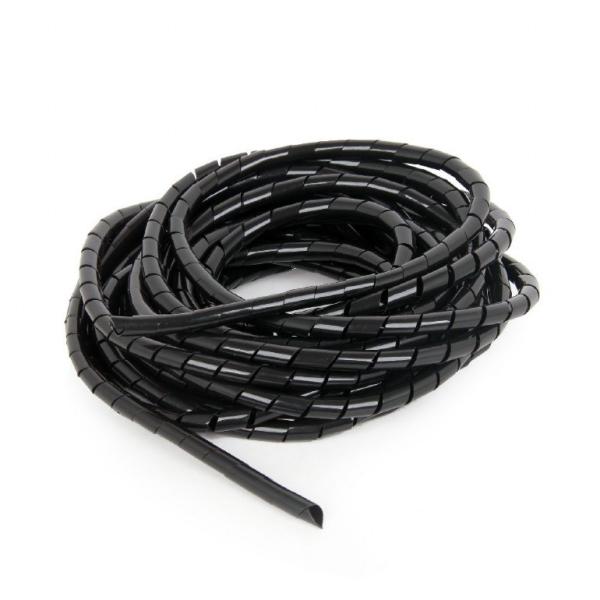 C-Tech CABLEXPERT stahovací spirála na kabely,  12mm,  10 m,  černá
