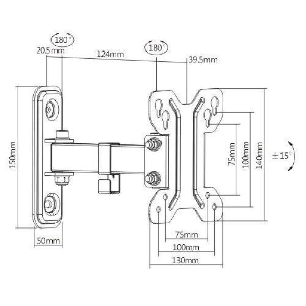 Držák monitoru Tv Fiber Mounts Easy13