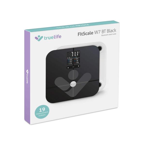 TrueLife FitScale W7 BT - Bioelektrická impedanční bluetooth váha - černá0