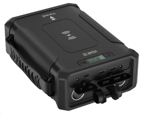Viking outdoorová powerbanka VIDAR III,  96000 mAh,  bezdrátové nabíjení