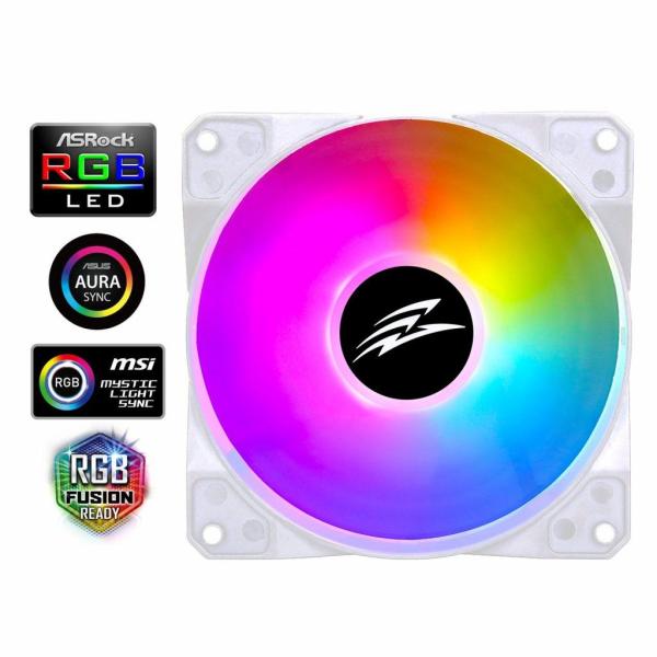 EVOLVEO 12FMW ventilátor 120mm,  ARGB ring,  bílý rám,  master