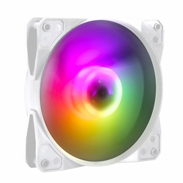 EVOLVEO 12FMW ventilátor 120mm,  ARGB ring,  bílý rám,  master1