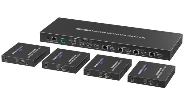 PREMIUMCORD HDMI2.0 Matrix Extender Switch 4:4 ,  rozlišení 4K@60Hz,  HDR YUV4:4:4