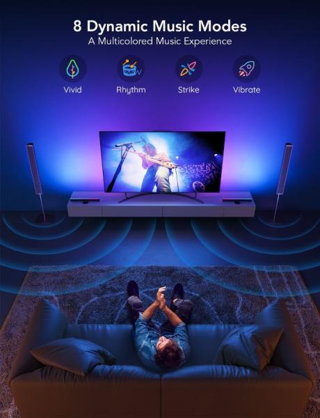Govee SMART LED RGBIC Panel 38cm pro TV 43-75" - 2ks3