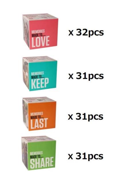 Canon foto-papír Creative pack white display 125 ks 5x5 PP-201 (40 obr.) + akrylový fotorámeček1