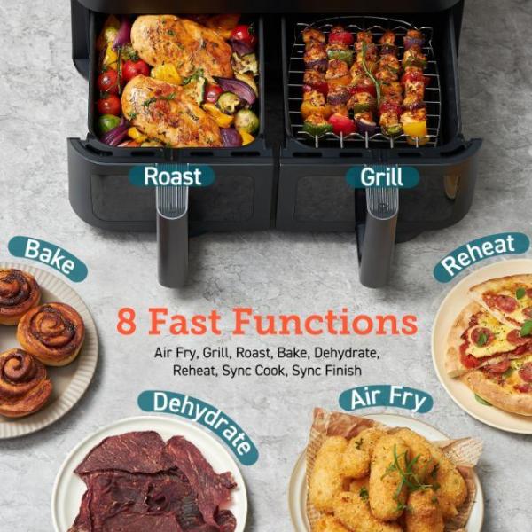 Cosori Dual Basket horkovzdušná fritéza 8.5l4