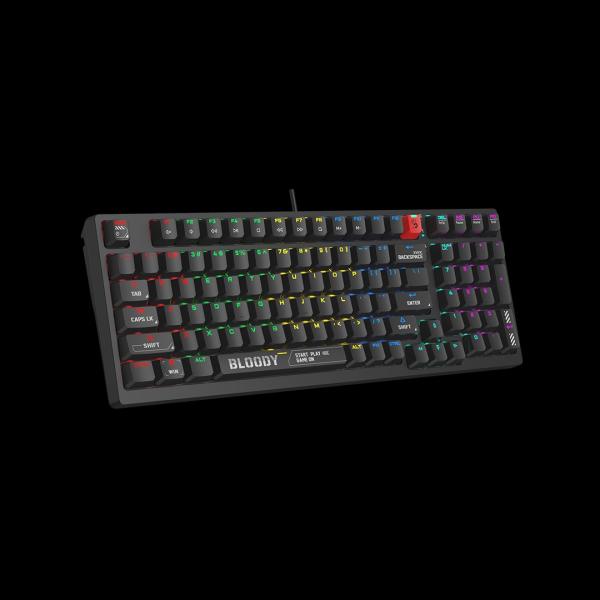 A4tech Bloody S98 Black RGB mechanická herní klávesnice,  USB,  CZ1