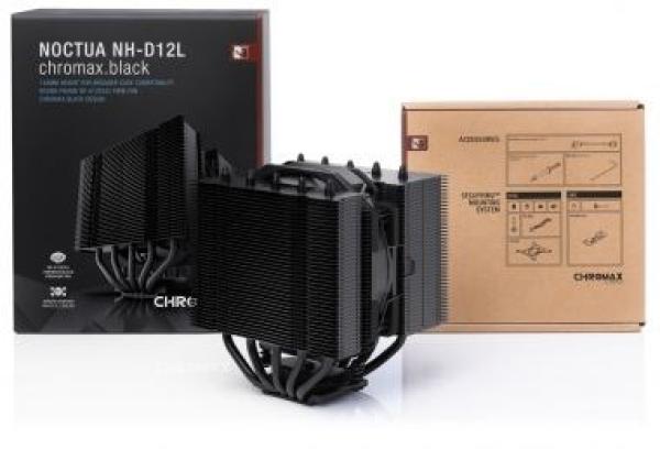 NOCTUA Chladič CPU NH-D12L ch.bk,  1x 120mm,  LGA1851,  AM5,  černá1