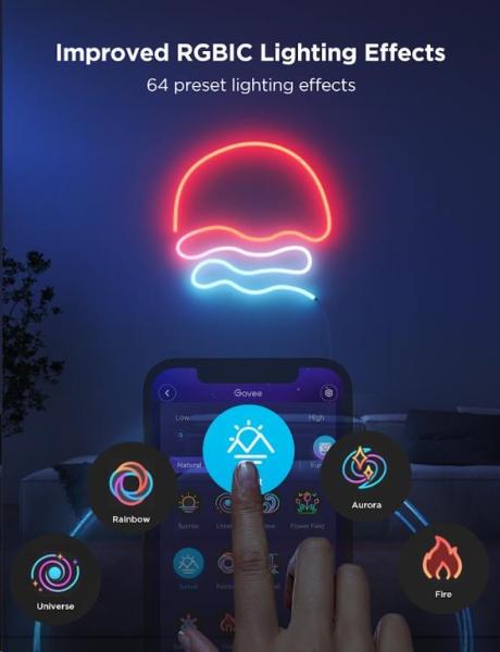 Govee Neon 2 MATTER ohebný LED pásek (3m) - RGBIC1