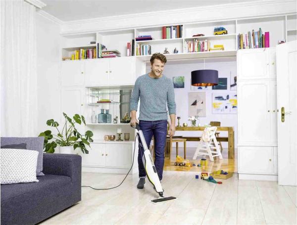 Karcher SC 3 Upright parní mop,  1600 W,  eliminuje až 99, 999 % virů a 99, 99 % běžných domácích bakterií,  bílá3