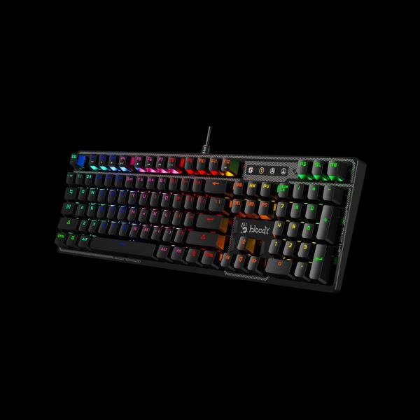 A4tech Bloody Klávesnice B750N,  herní klávesnice,  mechanická,  drátová,  Green Switch,  CZ/ SK,  Černá2