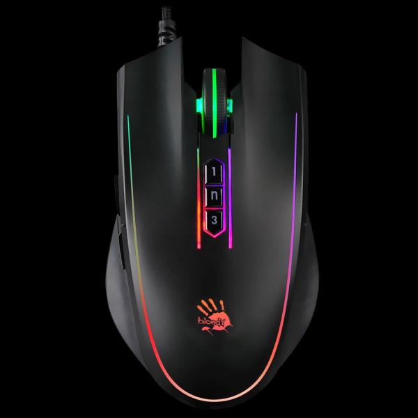 A4tech Bloody Podsvícená herní myš P81S Activated,  8000 DPI,  USB,  Core 3,  černá