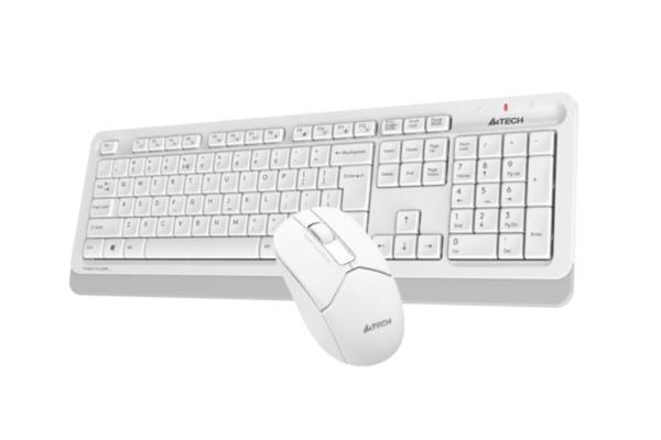 A4tech Set klávesnice+myš FG1012,  Bezdrátový,  US,  bílá2