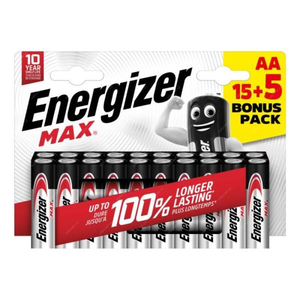 Energizer LR6/ 20 Max AA 15+5 zdarma
