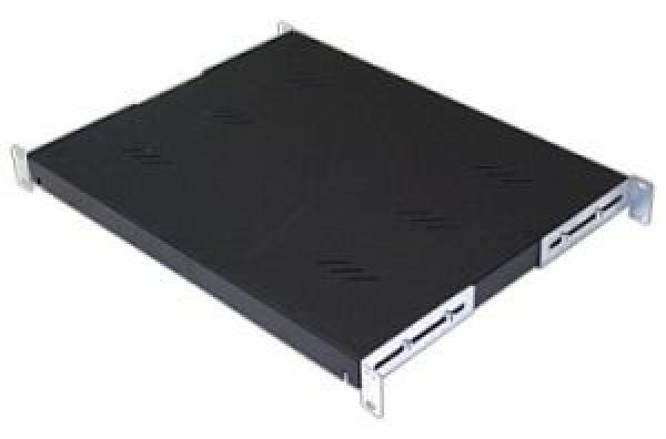 TRITON Regál s perforáciou 19",  1U/ 650 mm,  nosnosť 80 kg,  čierny1