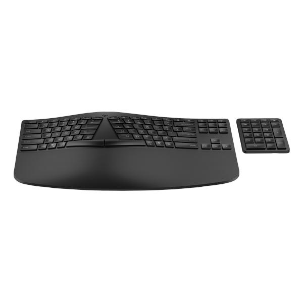 HP 960 Black Ergonomic Wireless Keyboard - bezdrátová ergonomická klávesnice CZ/ SK