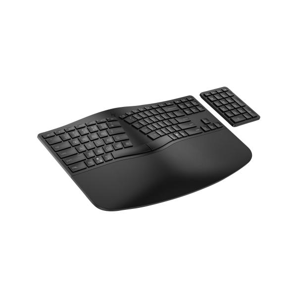HP 960 Black Ergonomic Wireless Keyboard - bezdrátová ergonomická klávesnice CZ/ SK0