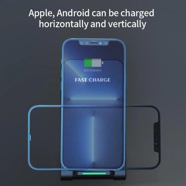 1stCOOL bezdrátová QI nabíječka H18,  skládací stojánek,  USB-C,  bílá3