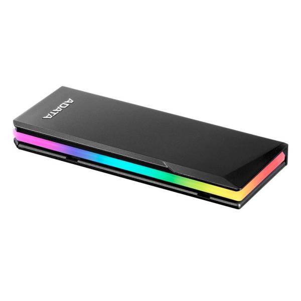 ADATA Externí box pro M.2 EC700G,  USB-C 3.2 Gen 2,  M.2 2230 /  2242 /  2280,  RGB,  černá4
