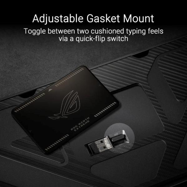 ASUS Klávesnice ROG Azoth Extreme,  Mechanická,  Bezdrátová BT,  RF 2.4GHz,  US,  černá11
