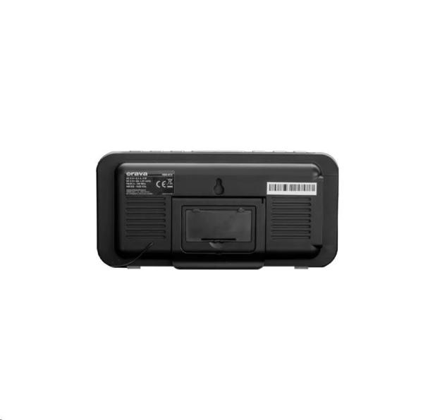 Orava radiobudík s velkým červeným LED displejem,  funkce SNOOZE,  SLEEP,  DIMMER,  nabíjení externího zařízení3