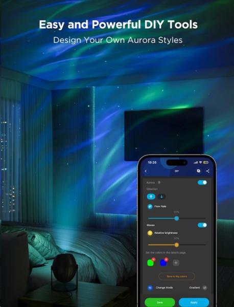 Govee Galaxy Light Projector Pro Matter s reproduktorem5
