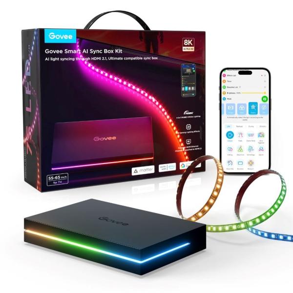 Govee AI Sync Box 2 Smart TV RGBICW podsvětlení 55-65"